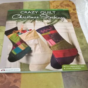 Design Originals Crazy Quilt Christmas Stockings Patterns Booklet #3483
